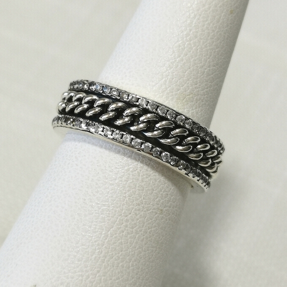 NEW Diamonique CZ eternity band ring size 6.5 - Picture 2 of 10